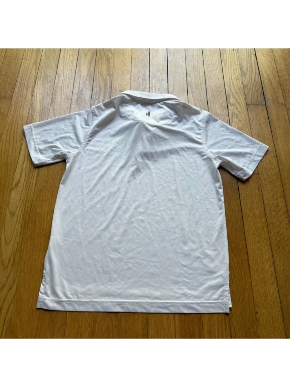 Johnnie-O Boys Size 10 White Preppy Golf Performance Short Sleeve Polo Shirt Top